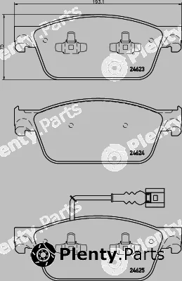 Pagid T1919 — Brake Pad Set, disc brake