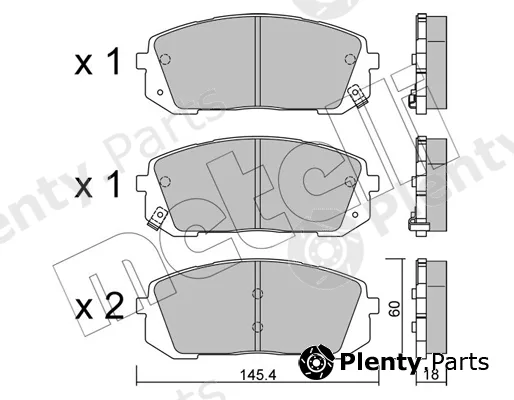 Metelli 22-1298-0 — Brake Pad Set, disc brake