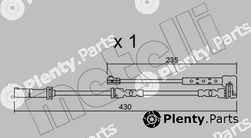 Metelli SU.311 — Warning Contact, brake pad wear
