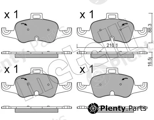 Metelli 22-1127-0 — Brake Pad Set, disc brake