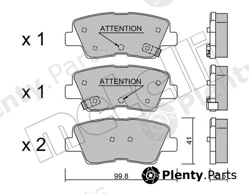 Metelli 22-0886-1 — Brake Pad Set, disc brake