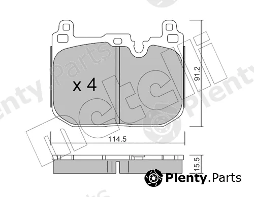 Metelli 22-1015-4 — Brake Pad Set, disc brake