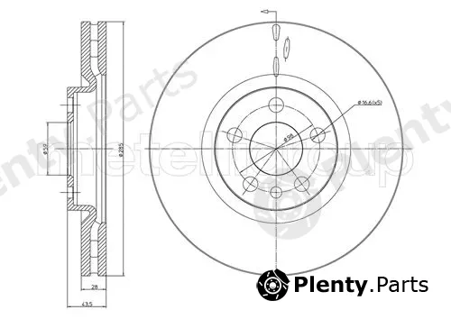 Metelli 23-0615C — Brake Disc