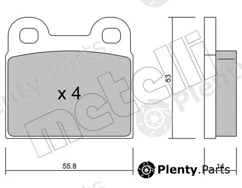Metelli 22-0002-0 — Brake Pad Set, disc brake