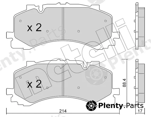 Metelli 22-1252-0 — Brake Pad Set, disc brake