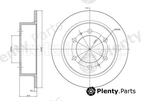 Metelli 23-1034C — Brake Disc
