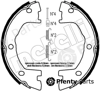 Metelli 53-0097K — Brake Shoe Set, parking brake