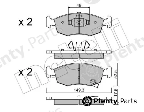 Metelli 22-0274-5 — Brake Pad Set, disc brake