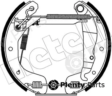 Metelli 51-0412 — Brake Shoe Set Kit premounted