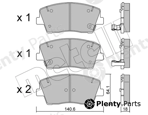 Metelli 22-1168-0 — Brake Pad Set, disc brake