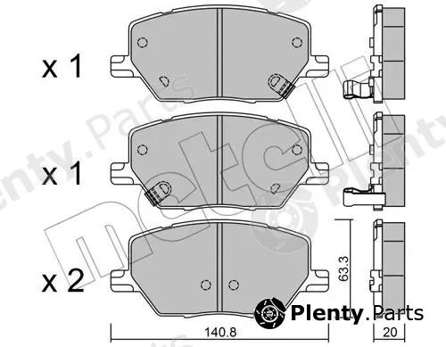 Metelli 22-1001-0 — Brake Pad Set, disc brake