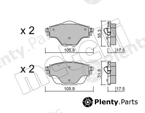Metelli 22-0988-0 — Brake Pad Set, disc brake