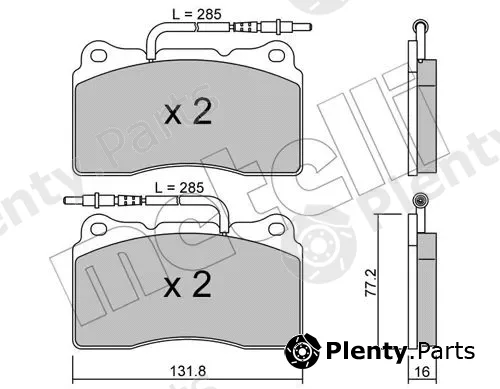 Metelli 22-0288-2 — Brake Pad Set, disc brake