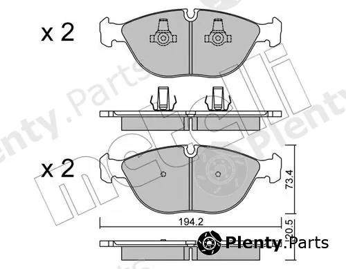 Metelli 22-0828-0 — Brake Pad Set, disc brake