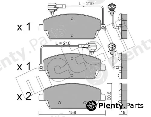 Metelli 22-1143-0 — Brake Pad Set, disc brake