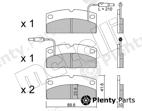 Metelli 22-1231-0 — Brake Pad Set, disc brake