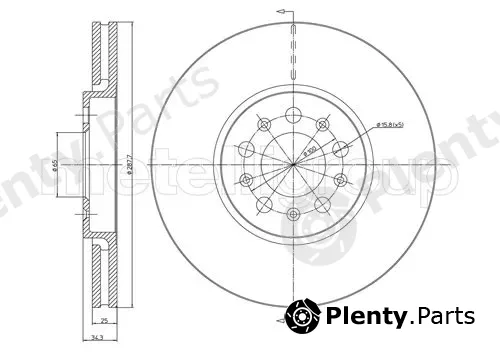 Metelli 23-0365C — Brake Disc