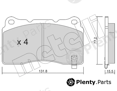 Metelli 22-0288-8 — Brake Pad Set, disc brake
