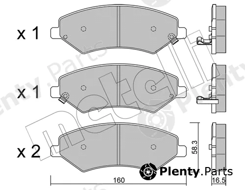 Metelli 22-1217-0 — Brake Pad Set, disc brake