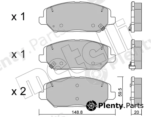 Metelli 22-1163-0 — Brake Pad Set, disc brake