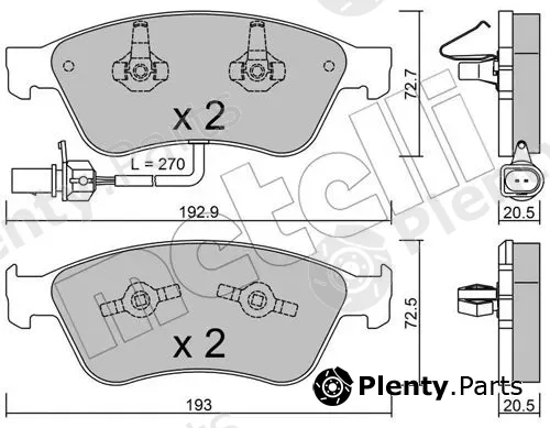 Metelli 22-0662-0 — Brake Pad Set, disc brake