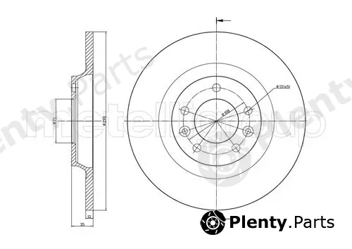 Metelli 23-0795C — Brake Disc