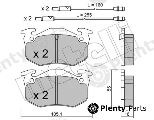 Metelli 22-0036-0 — Brake Pad Set, disc brake