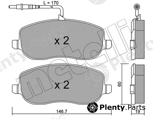 Metelli 22-0530-0 — Brake Pad Set, disc brake