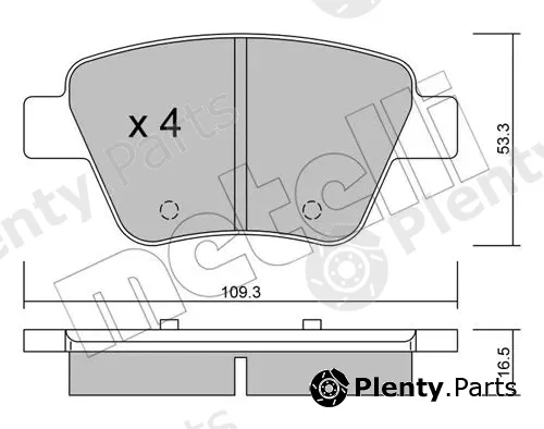 Metelli 22-0889-0 — Brake Pad Set, disc brake