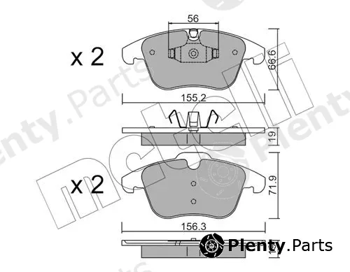 Metelli 22-0675-4 — Brake Pad Set, disc brake