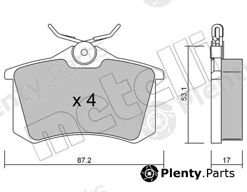 Metelli 22-0100-1 — Brake Pad Set, disc brake