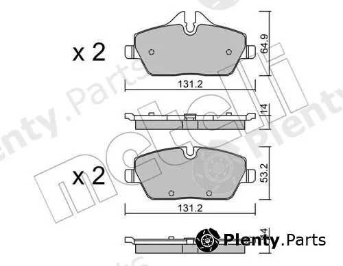 Metelli 22-0664-2 — Brake Pad Set, disc brake
