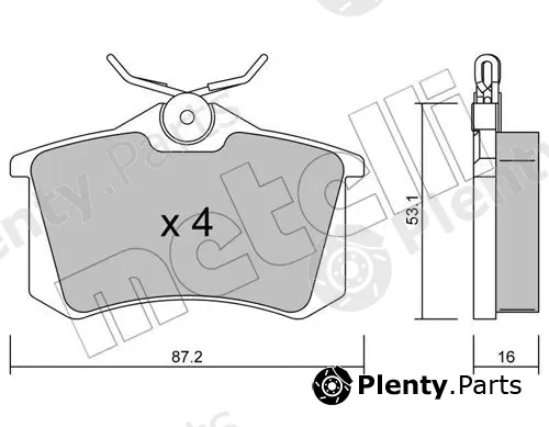 Metelli 22-0100-2 — Brake Pad Set, disc brake