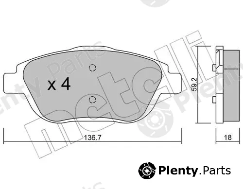 Metelli 22-0852-0 — Brake Pad Set, disc brake