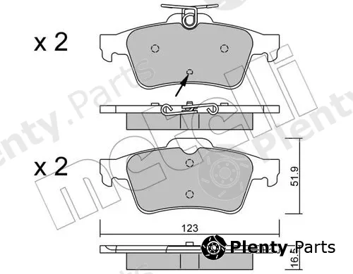 Metelli 22-0337-2 — Brake Pad Set, disc brake