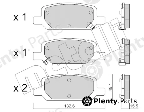 Metelli 22-1278-0 — Brake Pad Set, disc brake