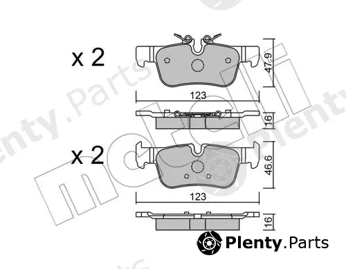 Metelli 22-1038-0 — Brake Pad Set, disc brake