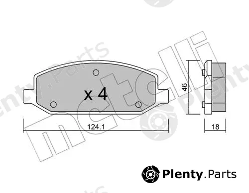 Metelli 22-0973-0 — Brake Pad Set, disc brake