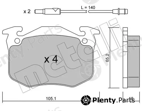 Metelli 22-0090-0 — Brake Pad Set, disc brake