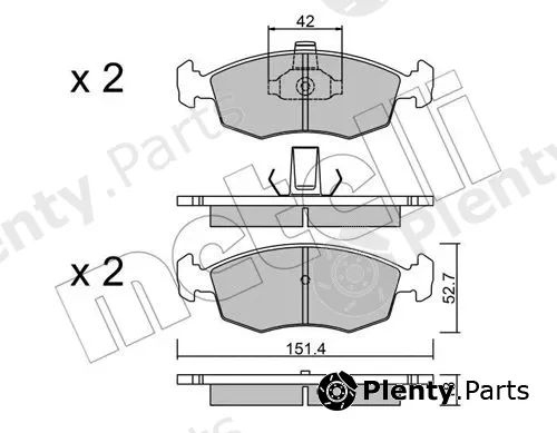 Metelli 22-0274-3 — Brake Pad Set, disc brake