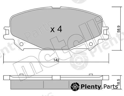 Metelli 22-1176-0 — Brake Pad Set, disc brake