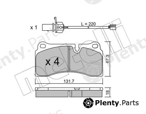 Metelli 22-1044-0 — Brake Pad Set, disc brake