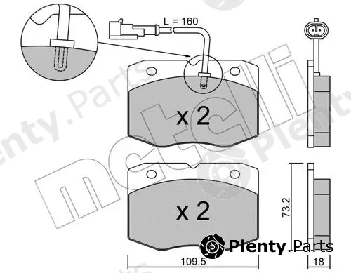 Metelli 22-0139-1 — Brake Pad Set, disc brake