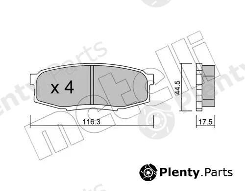 Metelli 22-0822-0 — Brake Pad Set, disc brake
