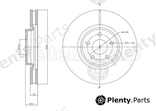 Metelli 23-1830C — Brake Disc