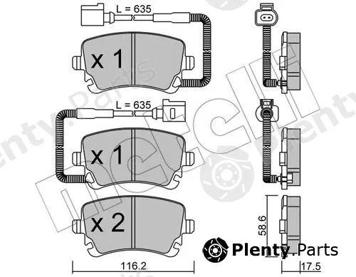 Metelli 22-0554-1 — Brake Pad Set, disc brake
