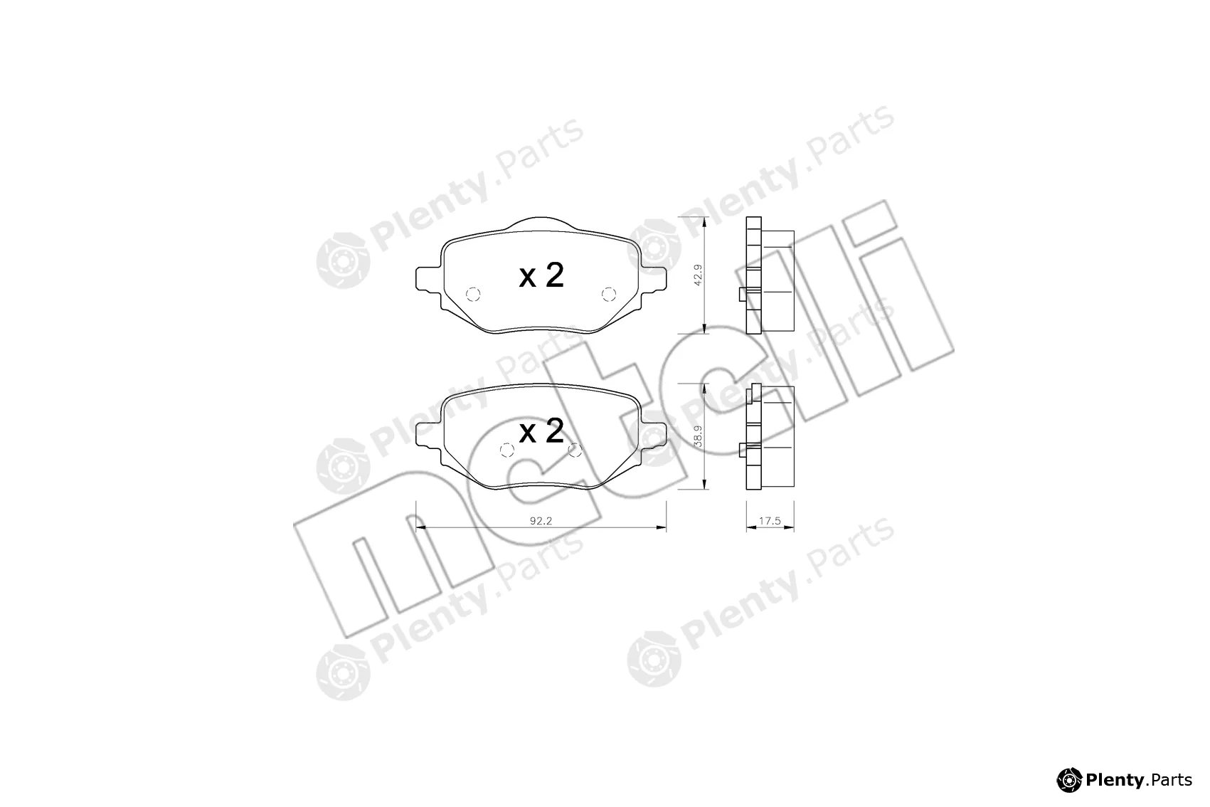 Metelli 22-1323-0 — Brake Pad Set, disc brake