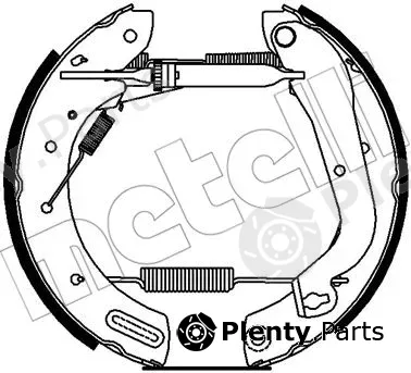 Metelli 51-0253 — Brake Shoe Set Kit premounted