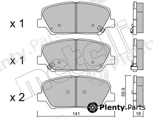 Metelli 22-0997-0 — Brake Pad Set, disc brake