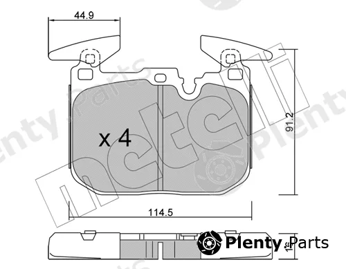Metelli 22-1015-3 — Brake Pad Set, disc brake
